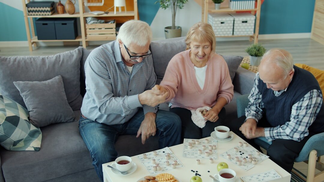 group of seniors enjoying activities