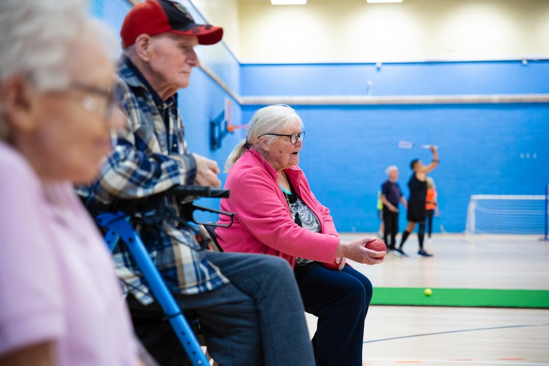 seniors gathering in community center