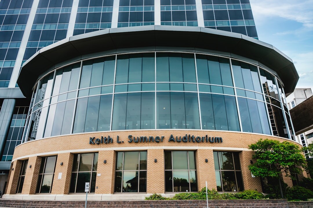 Bright and welcoming community center building entrance