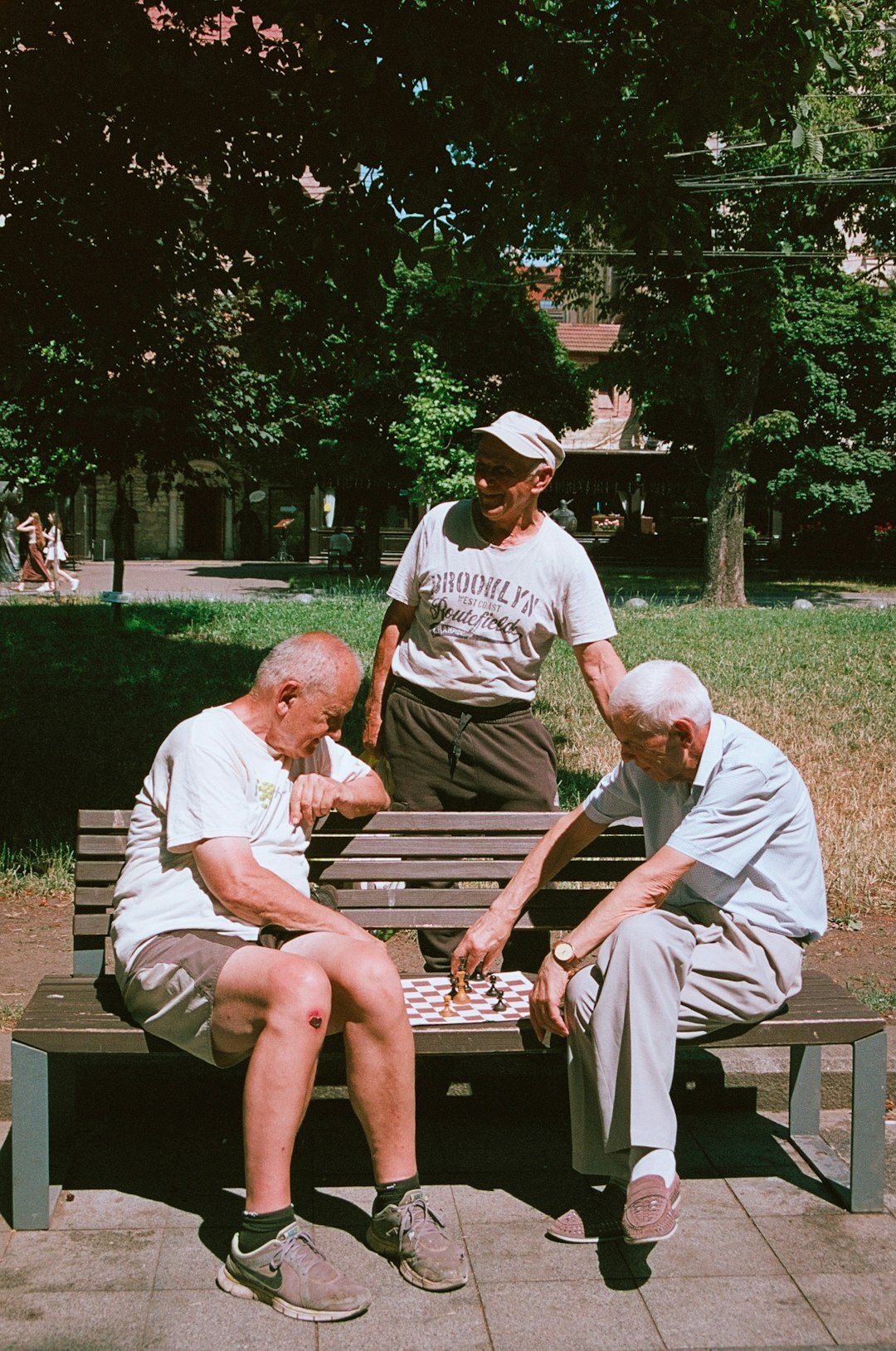 seniors playing board games