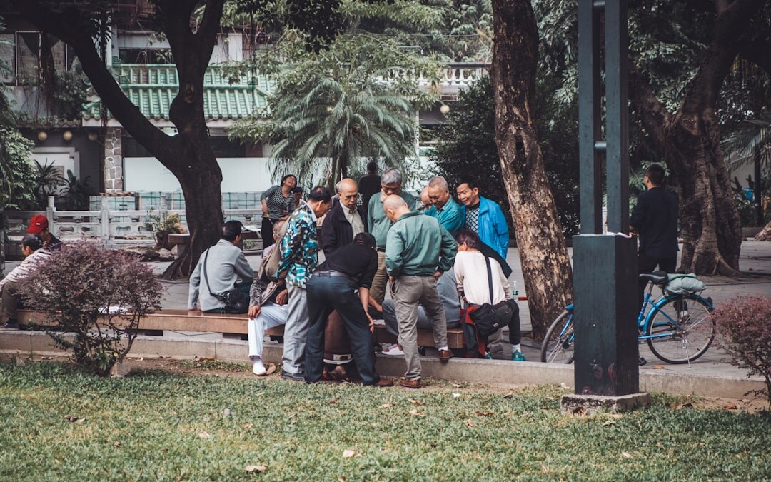 group of seniors on outing