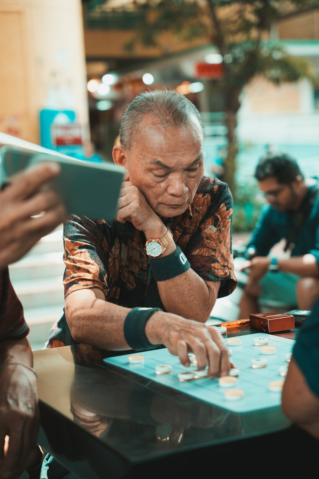 group of seniors playing games
