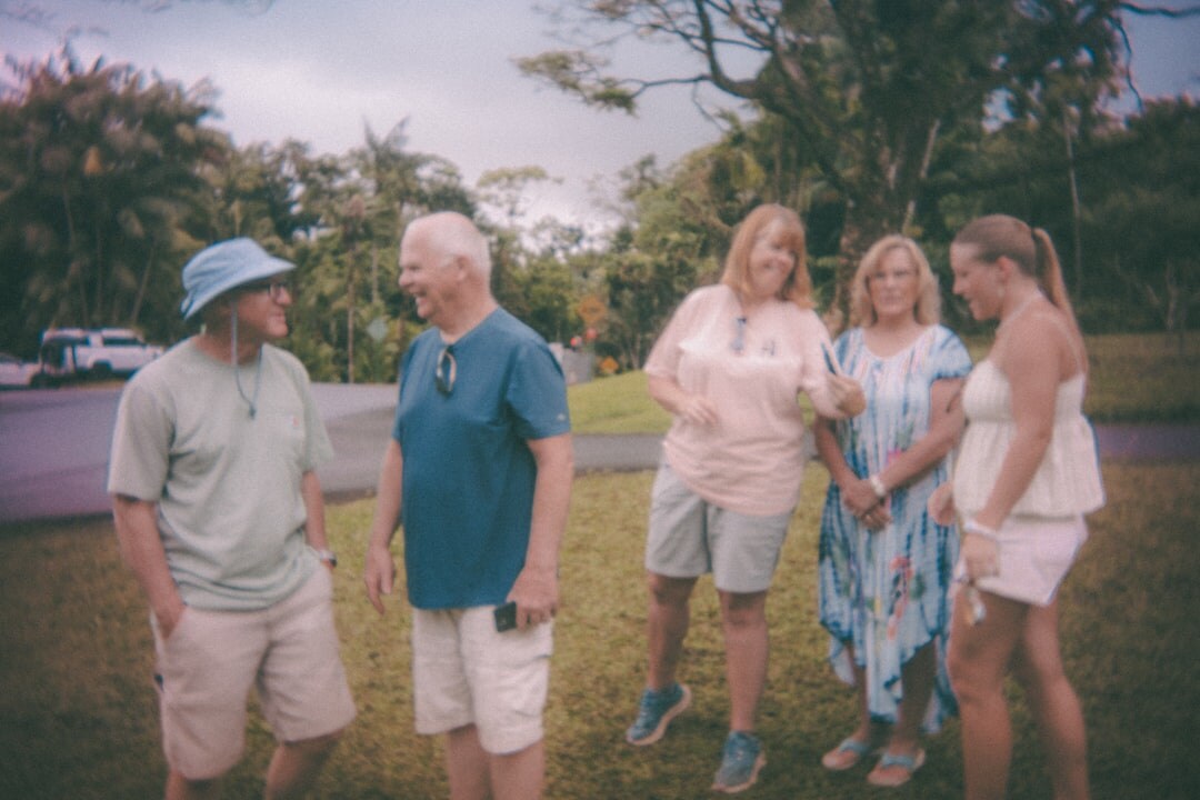 senior friends chatting