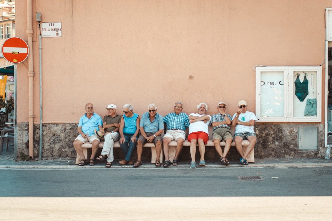 group of seniors laughing